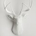 large white resin deer head