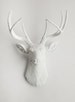 White Deer Head Wall Mount, The Templeton. Large White Stag Sculpture by White Faux Taxidermy ® Deer 