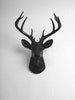 Faux Taxidermy - Faux Deer - The XL Ignatius - Black Resin Deer Head- Stag Resin Black Faux Taxidermy - Modern Home Decor 