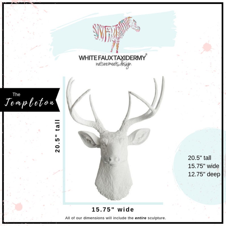 Faux Taxidermy Deer Head  The Alejandra  Pink Resin Deer image 4