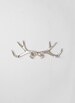 Faux Deer Antler Decor in Silver - Antler Hook & Jewelery Organizer -Faux Antler Wall Hook - Resin Antler Coat Rack by White Faux Taxidermy 