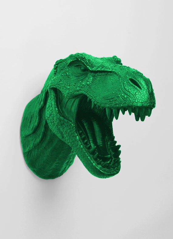 Dinosaur Head Wall Mount The Sebastian Kelly Green Resin T - T Rex Head Wall Mount Dinosaur Head Wall Mount The Sebastian Kelly Green Resin T - T Rex Head Wall Mount