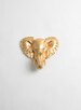 Elephant Head Wall Mount in gold, The Phineas Mini Faux Elephant Decor Mount by White FauxTaxidermy - Resin Art - Elephant Home Decor 