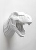 Dinosaur Decor T rex Head in white, The Bronson. Faux Taxidermy Trex Head Wall Art, Dinosaur Head Jurassic Decor 