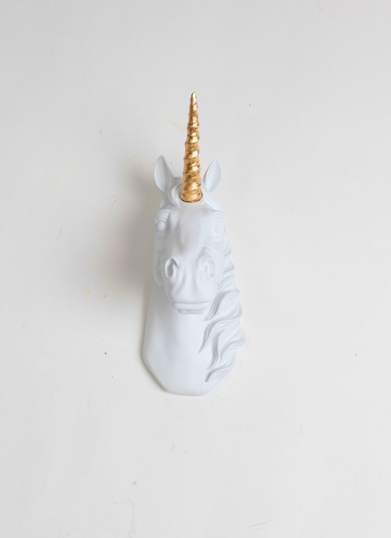 Unicorn Head Wall Mount By White Faux Taxidermy The Binx