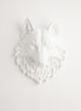 White Faux Wolf Head The Lincoln -- Resin Wolf Mount by White Faux Taxidermy - Chic & Trendy Faux Animal Heads 