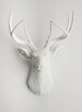 Deer Head Wall Mount, Large Resin Stag Head by White Faux Taxidermy, White Deer Hanging Ornament - The Templeton 