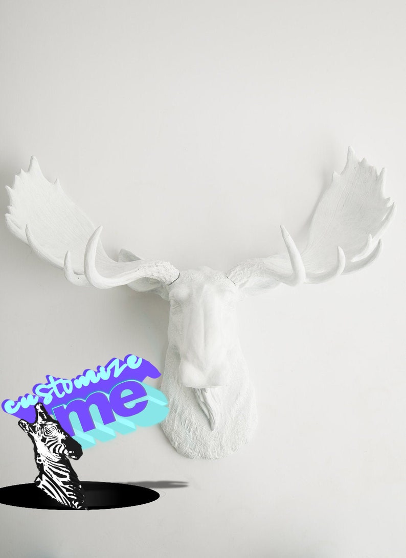 Faux Moose Head The Edmonton  Resin Mounted Moose Head Spring image 1