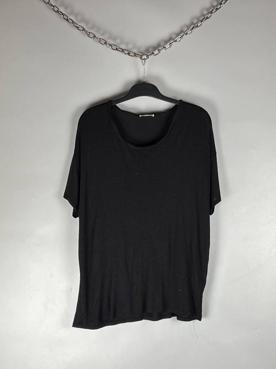 Acne Studios, Acne Studios Ray Silk Black T Shirt Size L Viscose Silk Blend Top Women Vintage