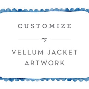 Personaliza tu chaqueta de vitela / Complemento para pedidos de envoltorios de vitela personalizados