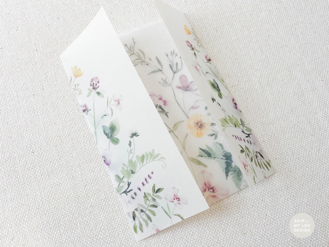 Floral Wedding Invitation Vellum Jacket 5x7 Floral Vellum - Etsy