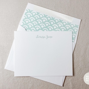 Tarjetas de notas personalizadas Waves, papelería personalizada, papelería estética, papelería personal, tarjetas de notas de agradecimiento de boda, conjunto estacionario personal