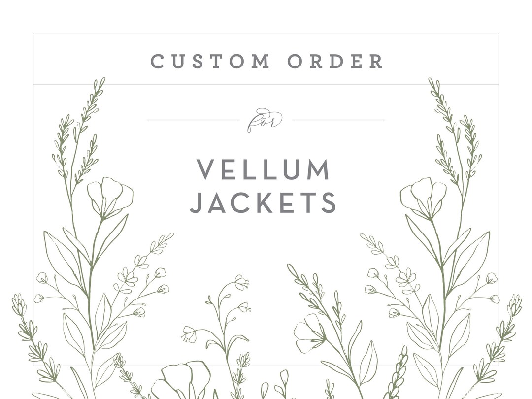 Bow Tie Custom Vellum Jacket Etsy