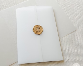 Plain Vellum Wrap for Wedding Invitation | Vellum Jacket 5 x 7” Invite | Translucent Invite Wrap | Vellum Wedding Invite Jacket Vellum Wrap