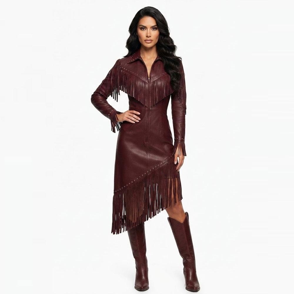 burgundy dress with cowgirl boots Western Size:29X30 size_S +3