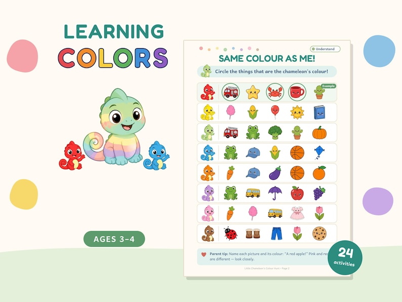 Color Matching Game, Learning Colors Activity Pack, Sorting Worksheets ...