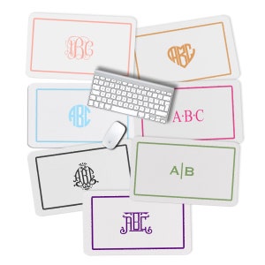 Monogrammed Desk Pad, Personalized Desk Cushion Pad, Monogram Initial Desk Blotter Mat, Large Mouse Pad, Minimalist Monogram