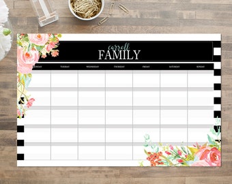 Items Similar To Monogrammed Monthly Desk Calendar Personalized