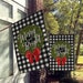 Christmas Flag, Holiday Flag, Merry Christams Flags, Welcome Flags, House Flags, Garden Flags, Holiday Outdoor, Buffalo Check Plaid Black 
