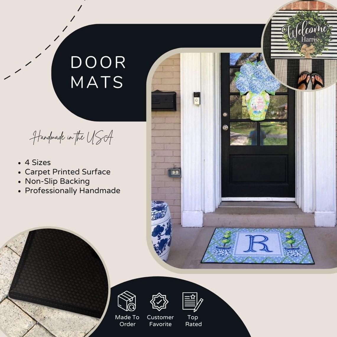 Personalized Camping Mat Custom Camp Site Door Mat Monogram Etsy