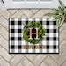 Door Mat, Personalized Mat, Outdoor or Indoor Mat, Floor Mat, Entry Mat, Housewarming Gift, Farmhouse, Custom, Outdoor Decor, Buffalo Check 