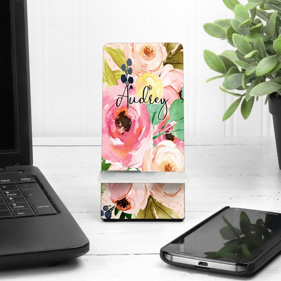 Personalized Cell Phone Stands Monogrammed Phone Stand Etsy