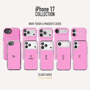 Personalized Monogrammed Phone Case, Custom Letter Case, iPhone 15 Case, 14, 17, Magsafe, Pro Max, Name, Initials, French, Pink Toile image 7