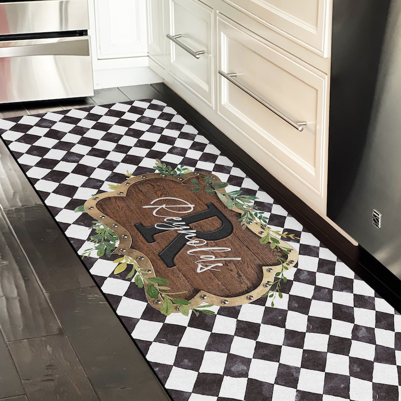 Runner Floor Mat Personalized Rug Large Kitchen Rug Etsy