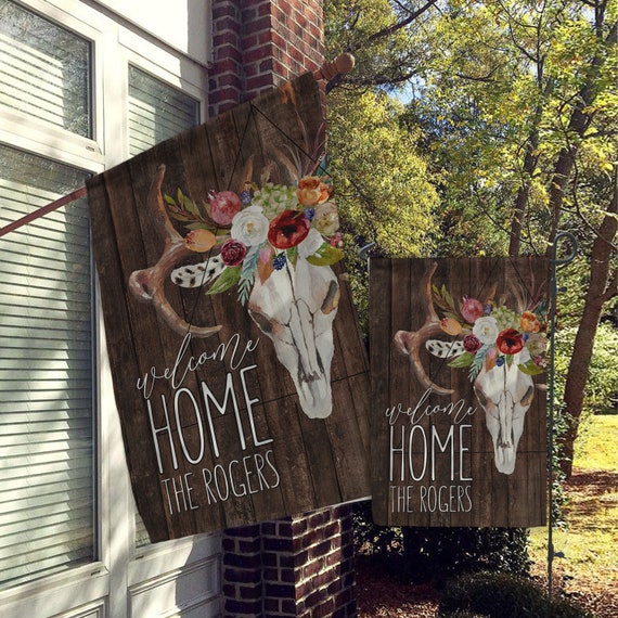 Personalized Flag Welcome Garden House