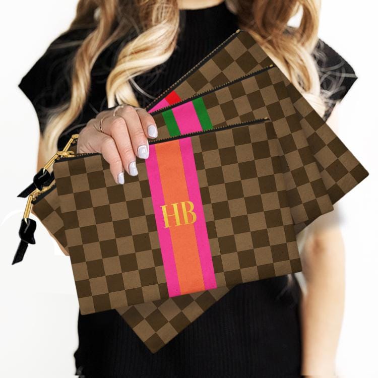 Louis Vuitton Checkered Keychain - Etsy