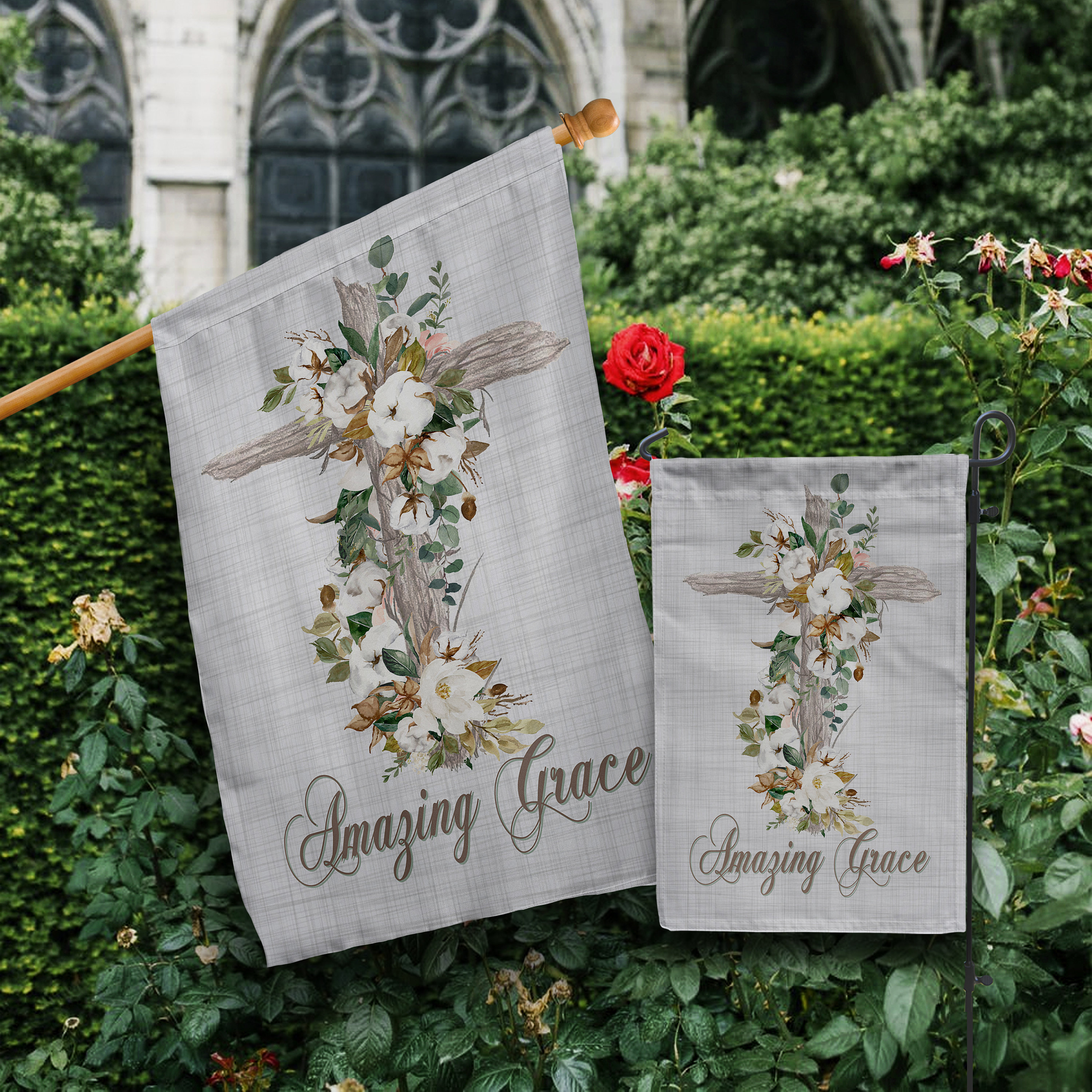 Religious Garden Flag Spiritual Garden Flags Scripture Gift Etsy