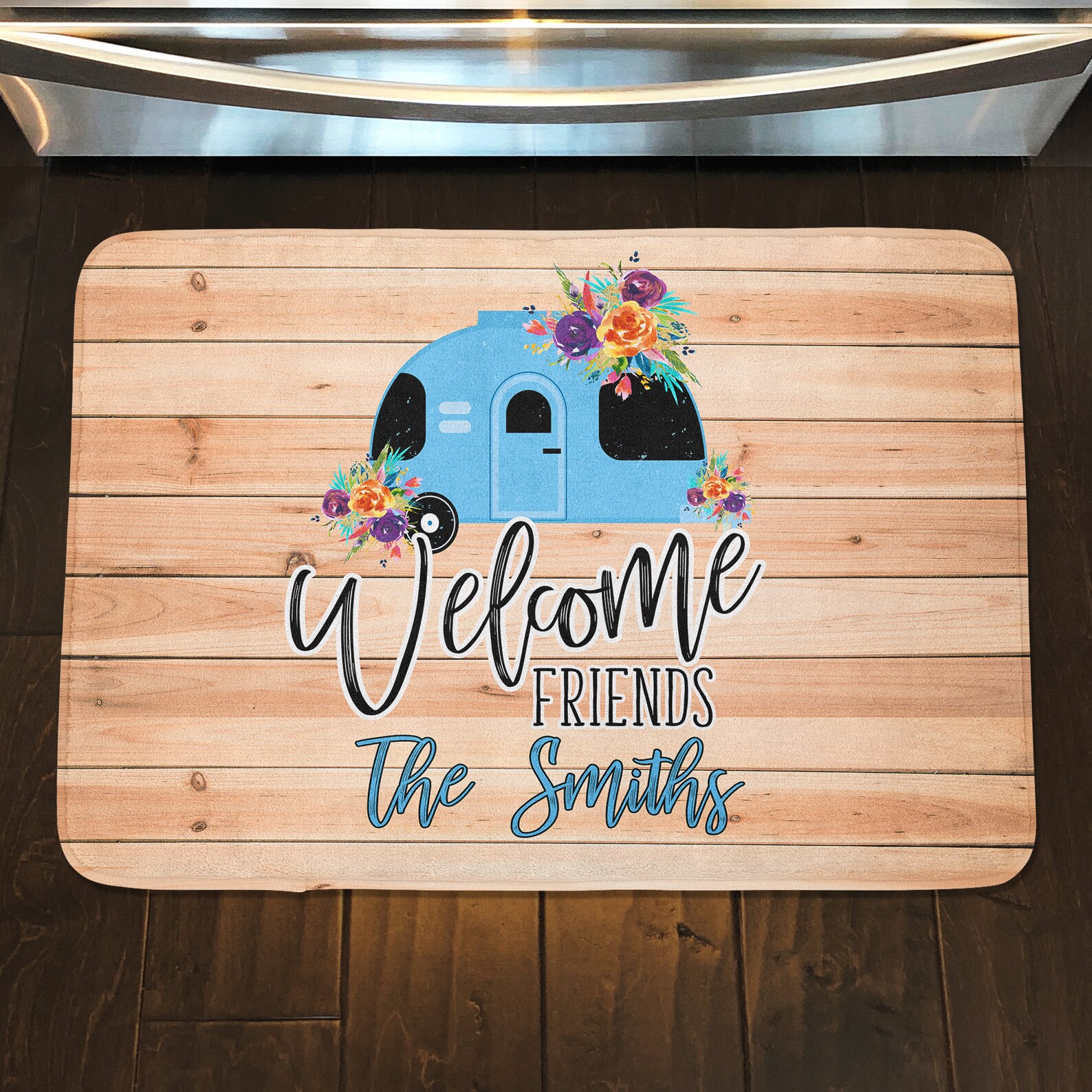 Personalized Camping Mat Custom Camp Site Floor Mat Kitchen Etsy