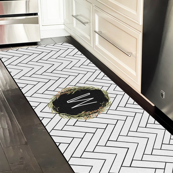 Herringbone Runner Rug Etsy