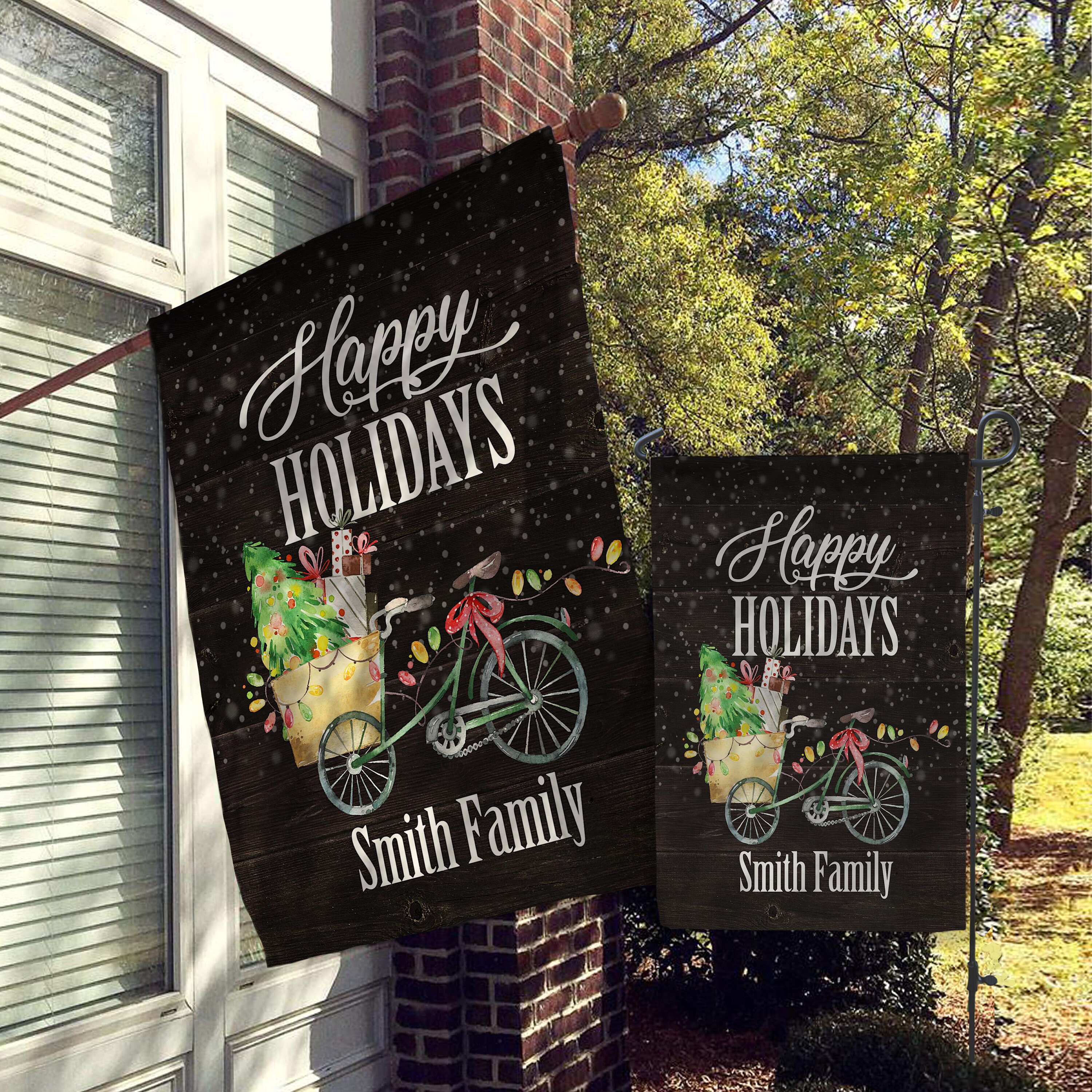Christmas Flag Holiday Flag Merry Christams Flags Santa | Etsy