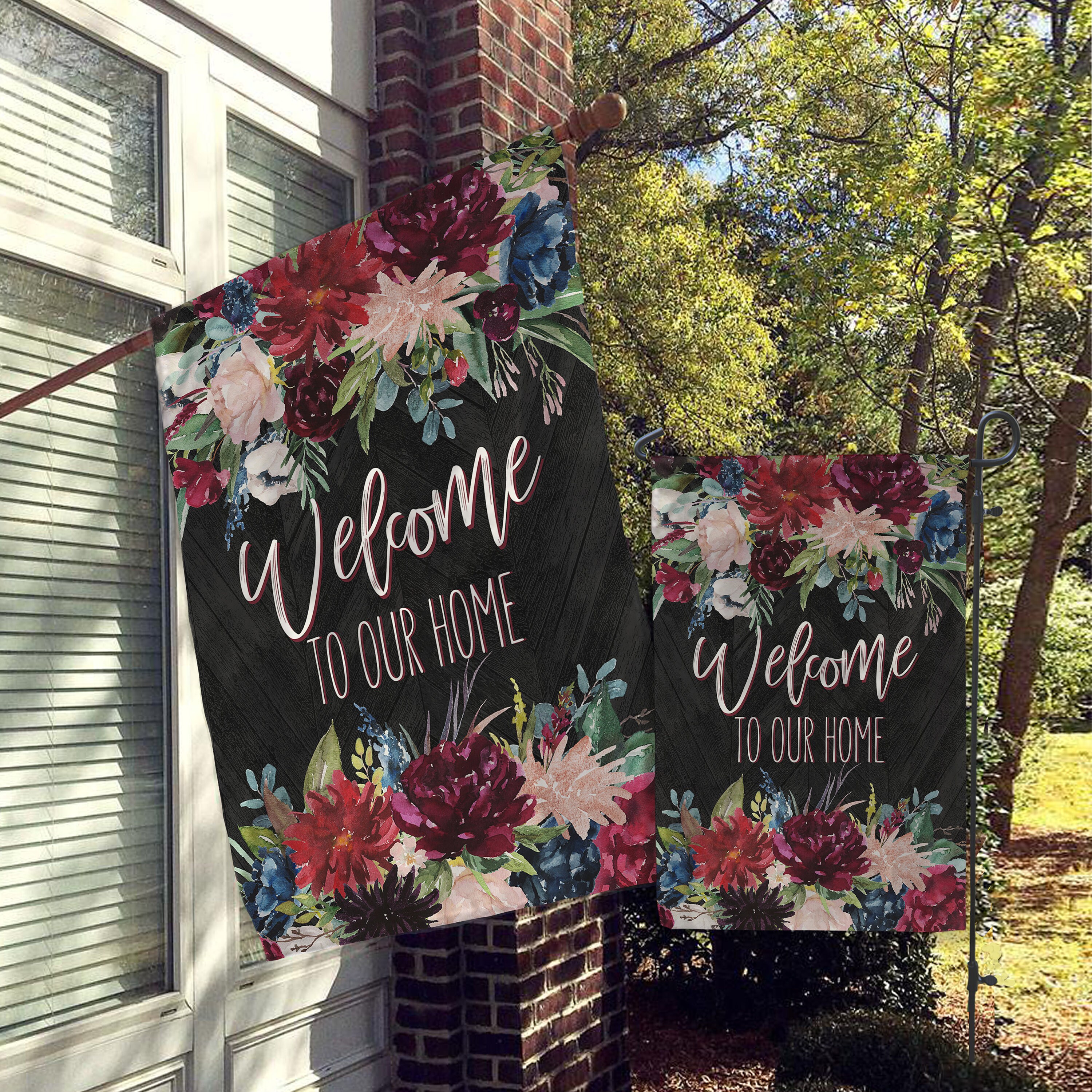 Cottage /& Deer Garden Flag 12/"X18/" Spring Summer Decorative Flag Designer Flag