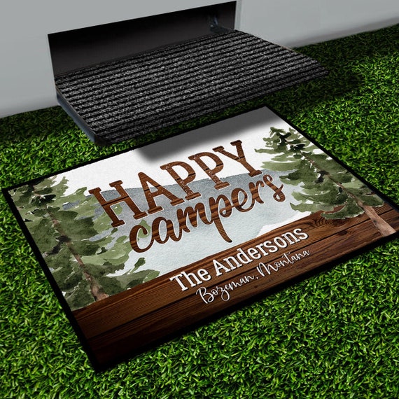 Personalized Camping Mat Custom Camp Site Door Mat Monogram Etsy