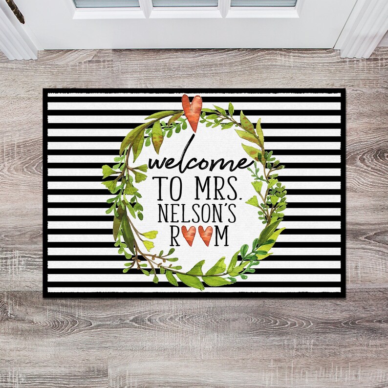 Personalized Teacher Classroom Floor Mat Custom Teacher Etsy