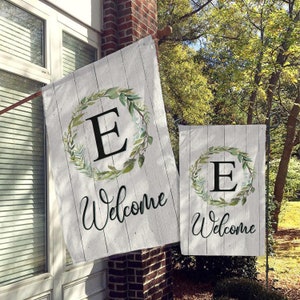 Personalized Flag, Welcome Garden Flag, Welcome House Flag, Farmhouse Garden Flag, Rustic Country Decor, Yard Decor, Outdoor Decor, Custom