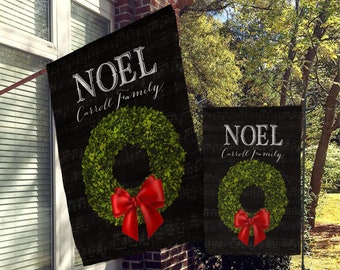 Custom Christmas Flag, Holiday Flag, Merry Christmas Flags, Santa Flags, House Flags,Garden Flags, , Personalized Flag, Monogrammed Flag