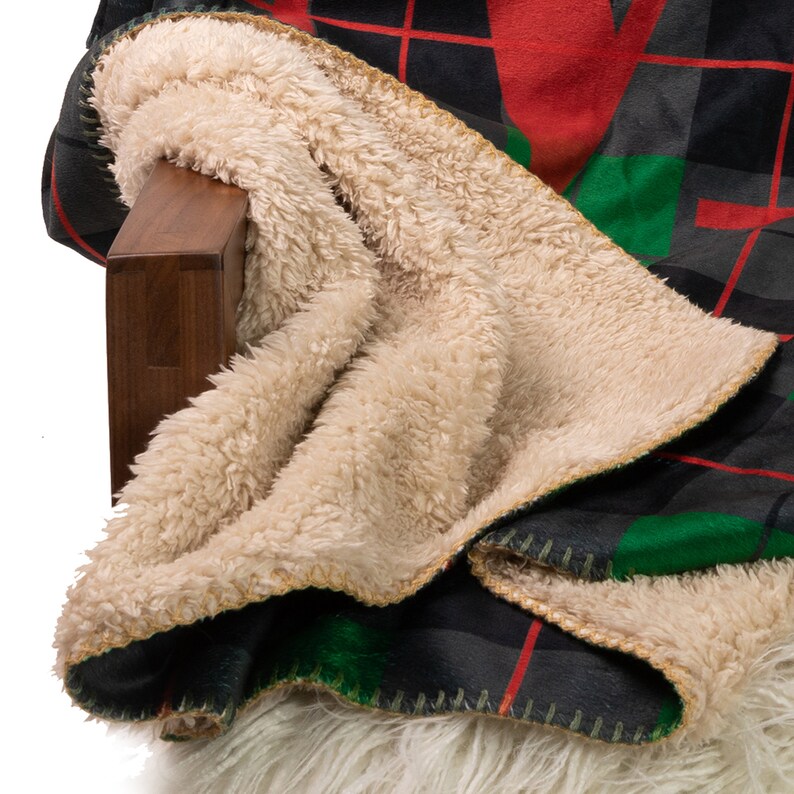 Monogrammed Furry Fleece Blanket Personalized Blanket Custom Etsy