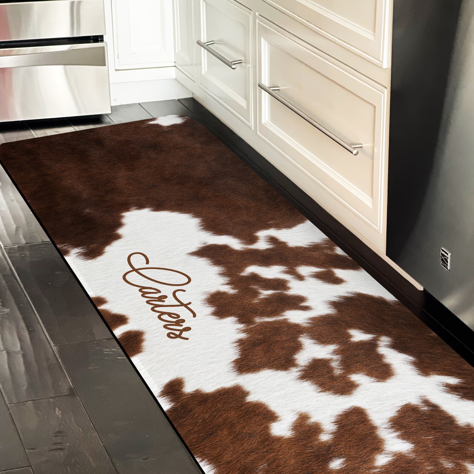 G Ranch Mat Runner Floor Mat, Personalized Rug, Large Kitchen Rug, Bath ...