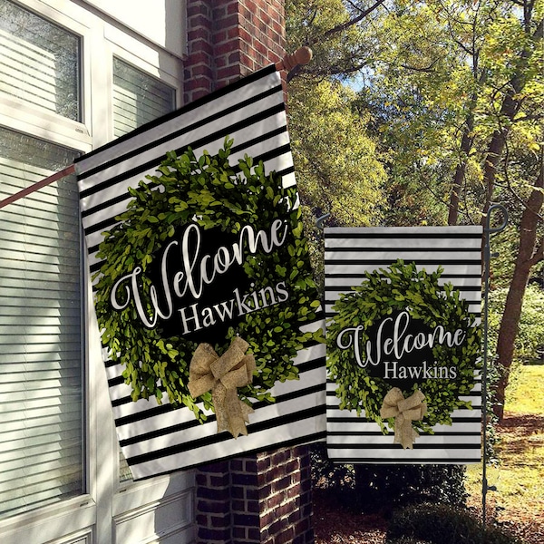 Personalized Garden Flag, Custom Garden House Flag, Monogram Flag, Farmhouse Garden Flag, Harvest Farmhouse Decor, Yard Decor, Outdoor Decor