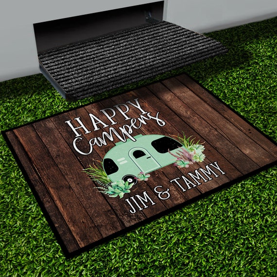 Personalized Camping Mat Custom Camp Site Door Mat Monogram Etsy