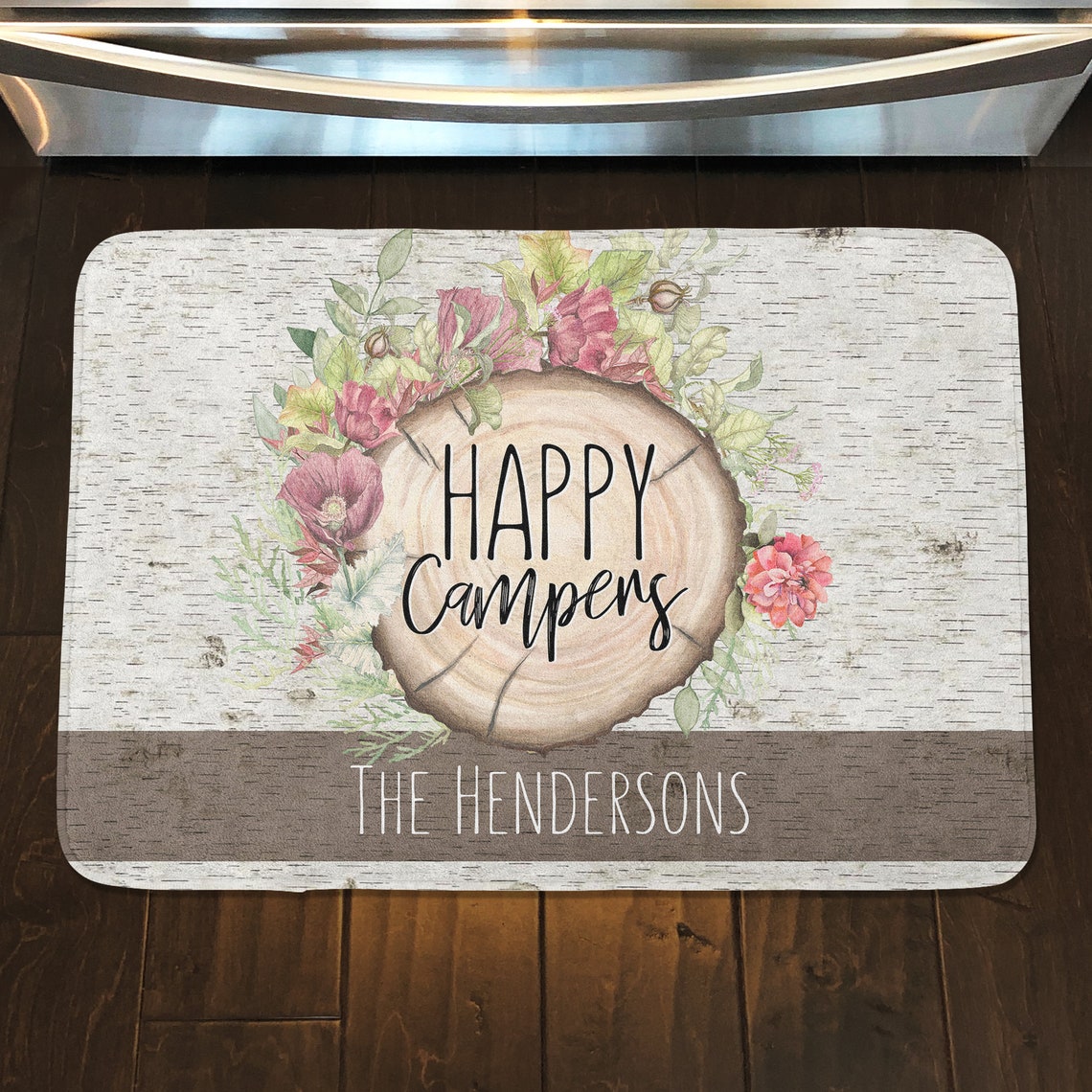 Personalized Camping Mat Custom Camp Site Floor Mat Kitchen Etsy