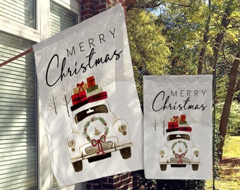 Christmas Flag, Holiday Flag, Merry Christams Flags, Santa Flags, Welcome Flags, House Flags, Garden Flags, Holiday Outdoor Decor