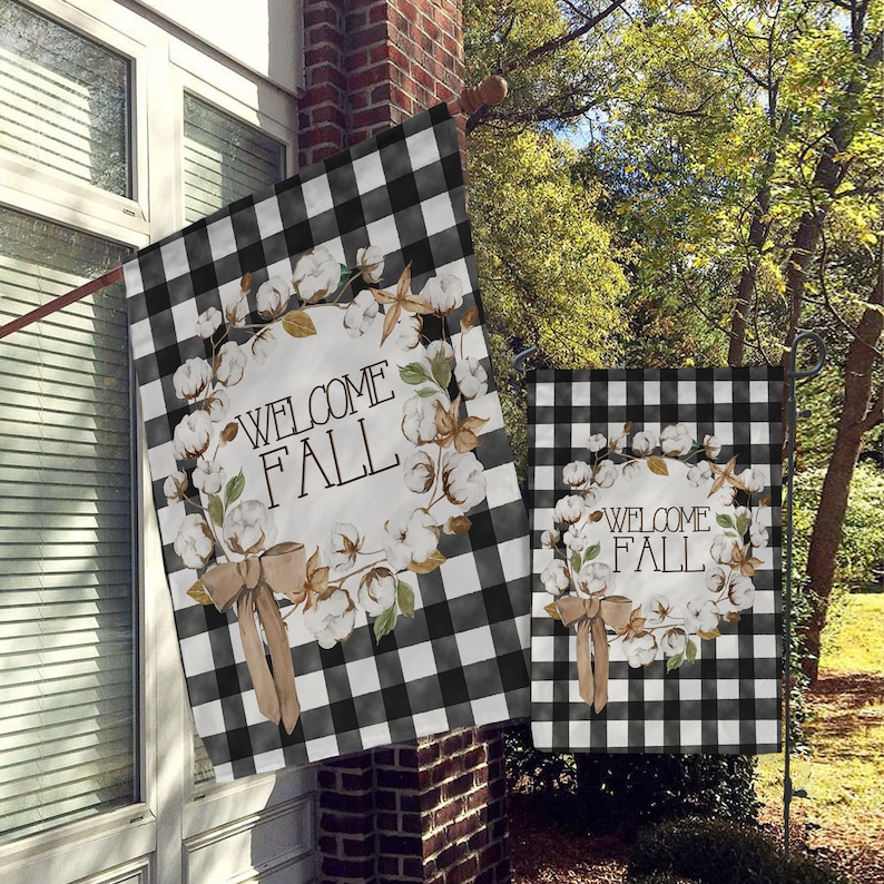 Fall Flag Garden Flags Fall House Flag Farmhouse Etsy