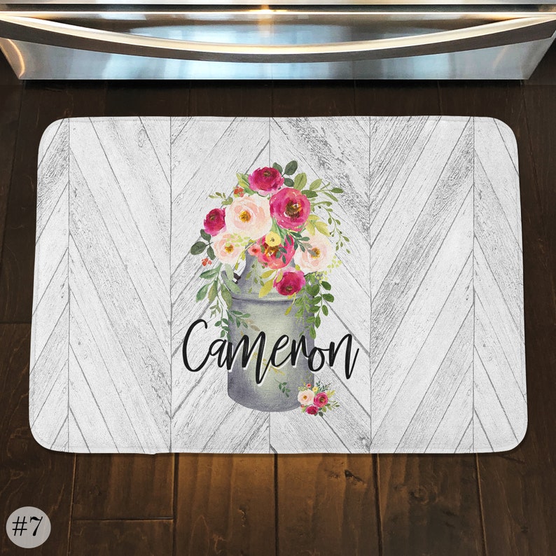Floor Mat Personalized Rug Kitchen Rug Personalized Floor Etsy