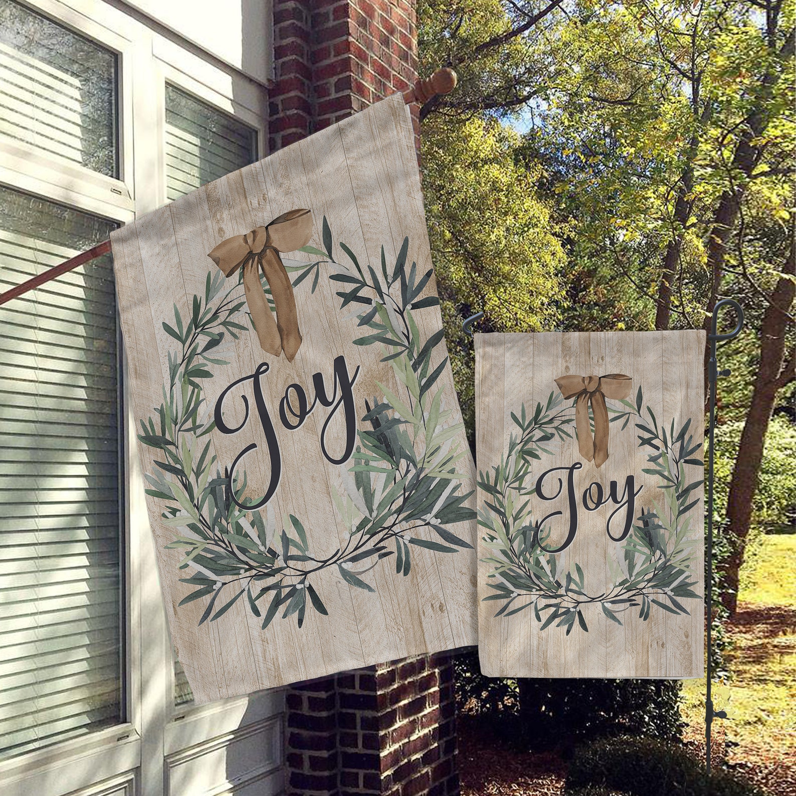 Christmas Flag Holiday Flag Merry Christams Flags Santa | Etsy