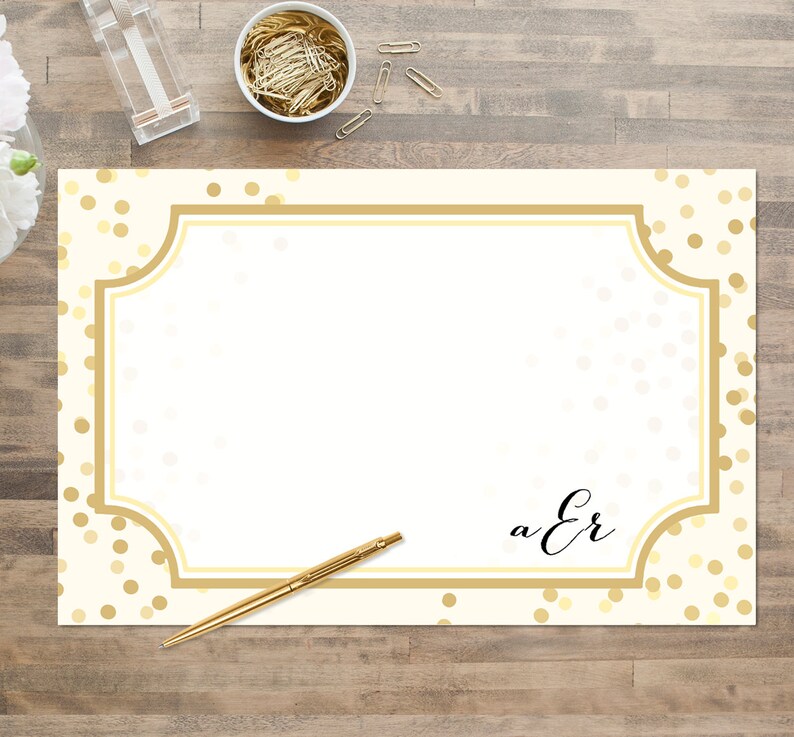 Personalized Desk Paper Pad Desk Calendar Custom Monogram Etsy