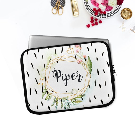 Personalized Laptop Sleeve Custom Laptop Cover Monogram Etsy